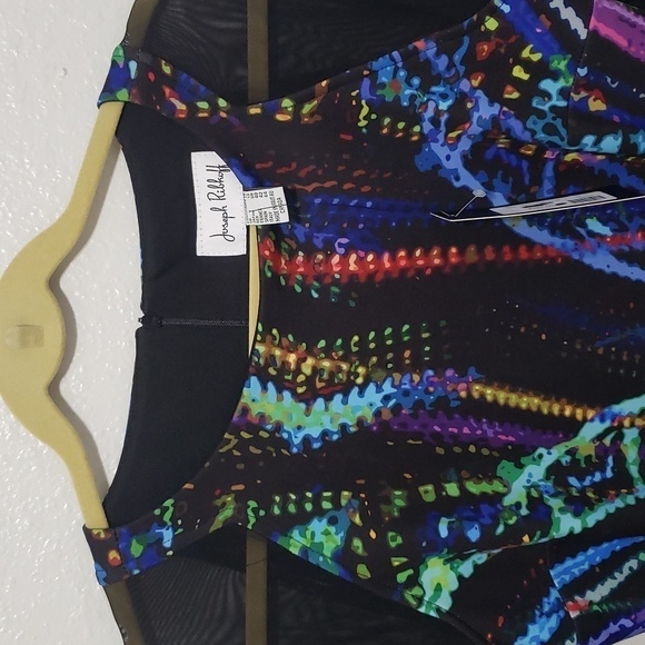 NWT Joseph Ribkoff Print Dress With Mesh 3/4 Sleeves Bright Dress, Size 10 - Picture 10 of 17